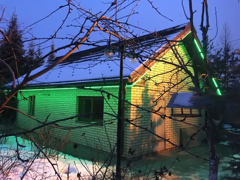 уличная неоновая подсветка крыши RGB (зеленый)