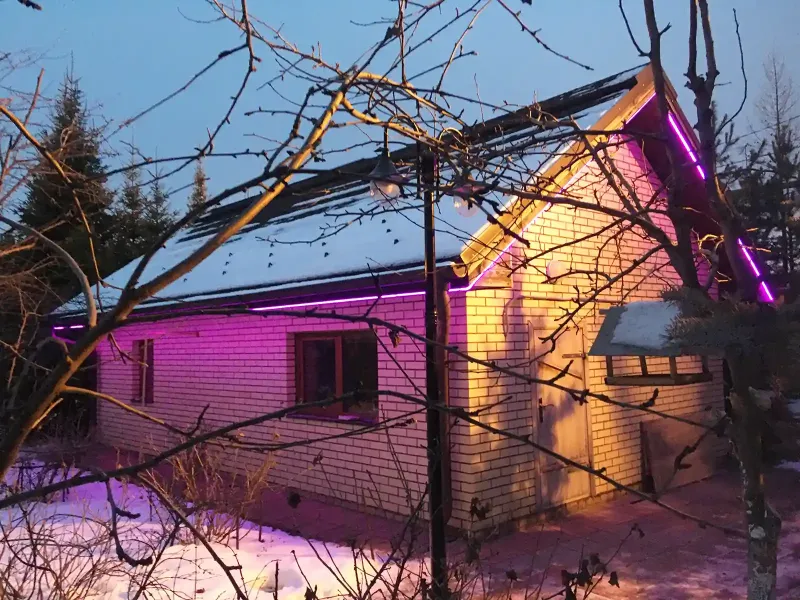 уличная неоновая подсветка крыши RGB (фиолетовый)